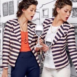 ⭐️cAbi Striped Double Breasted Cruise Jacket 5094